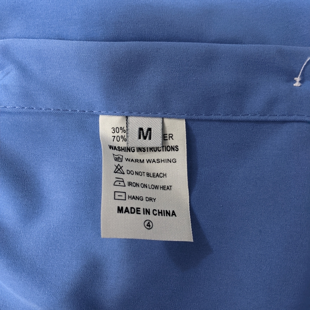 Shein Solid Split Side Top In Blue, M - image 8